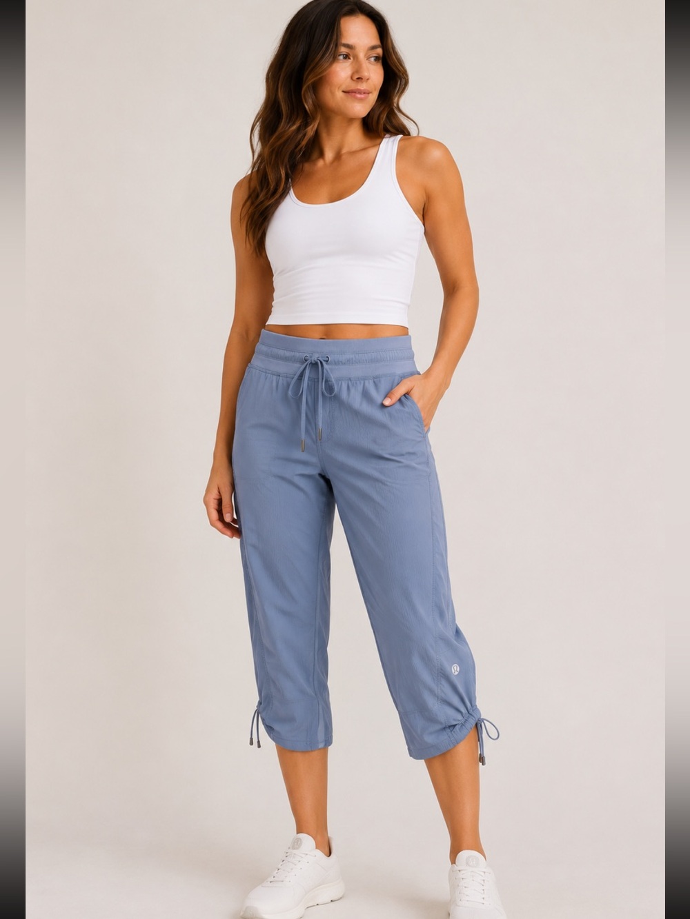 #112 Lululemon Dance Studio Mid-Rise Crop 25” Blue Size 6